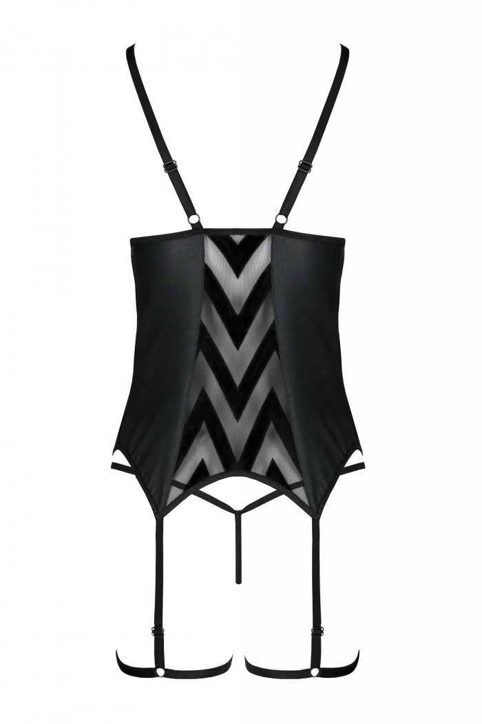 Корсет с трусиками и гартерами Passion Angelica  — Заказать онлайн с доставкой