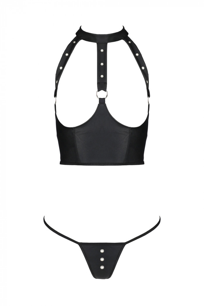 Комплект белья под кожу с открытым бюстом Passion Genevia  — Заказать онлайн с доставкой