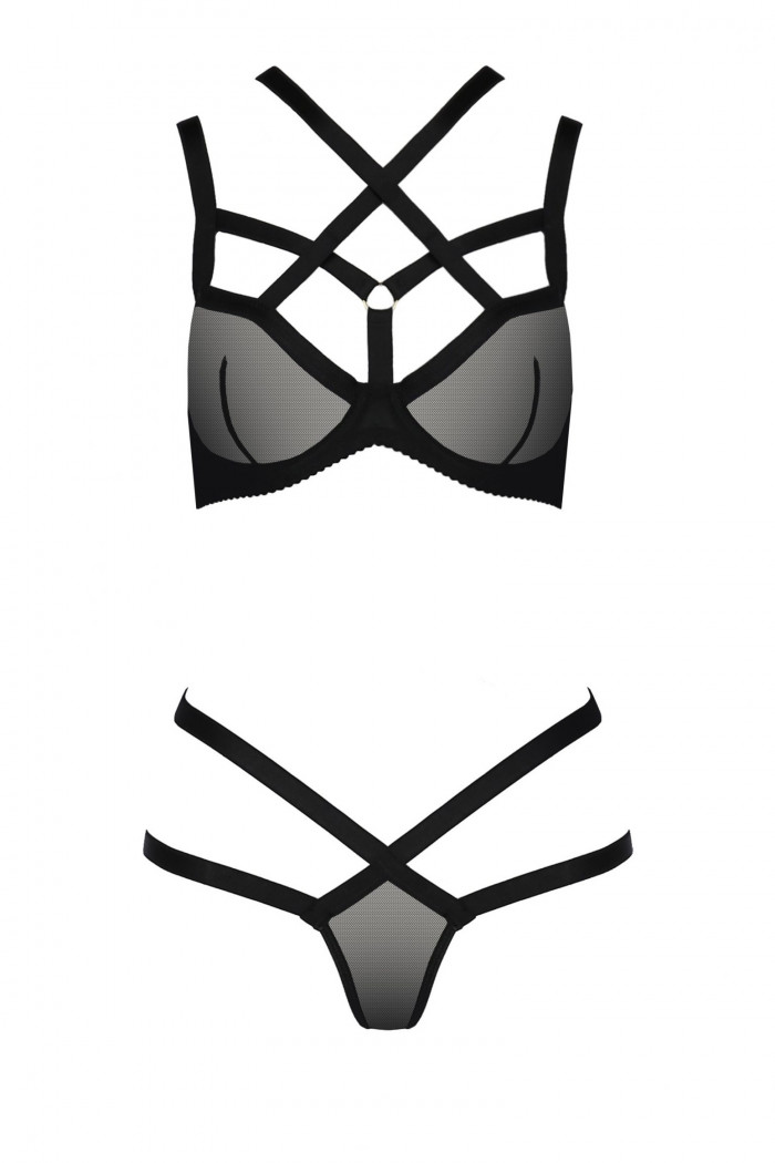 Комплект белья с ремешками Passion Hagar set  — Заказать онлайн с доставкой