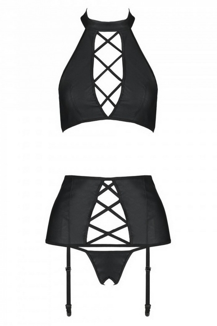 Комплект белья "под кожу" Passion Nancy set  — Заказать онлайн с доставкой