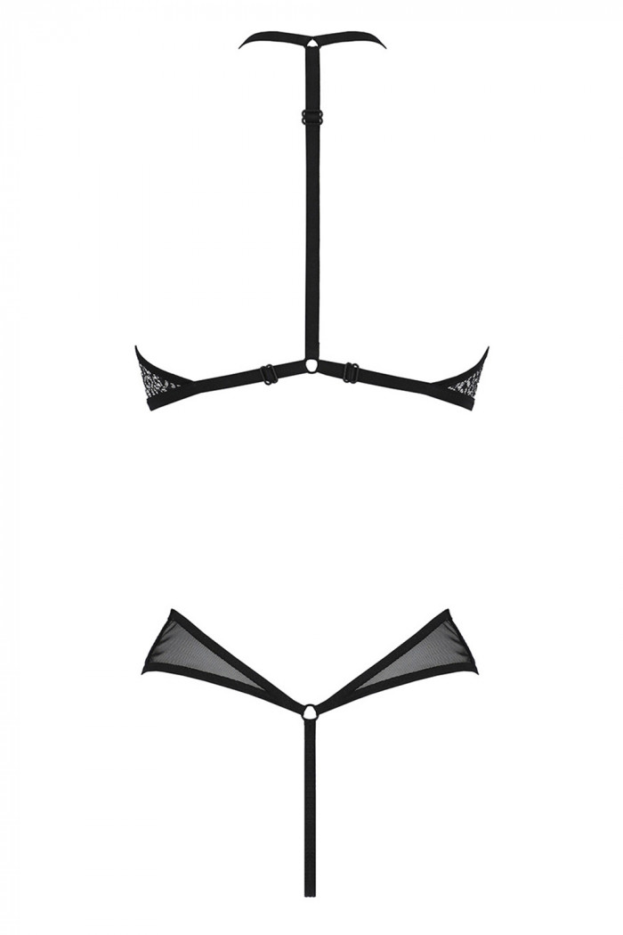 Боди прозрачное с глубоким декольте Passion Satara  — Заказать онлайн с доставкой