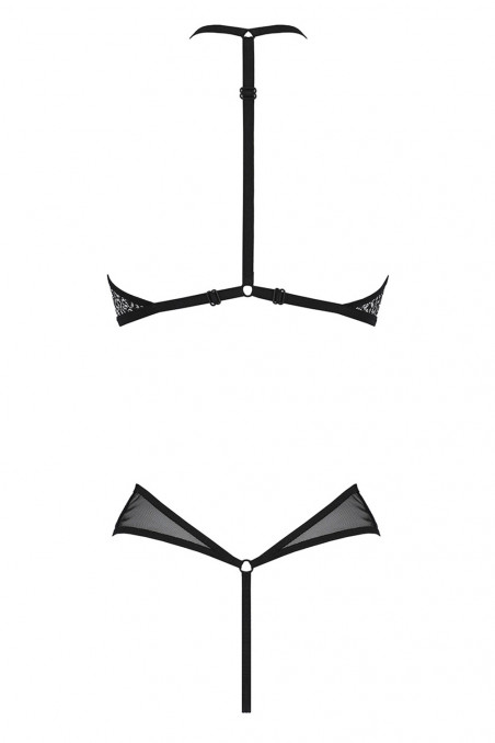 Боди прозрачное с глубоким декольте Passion Satara  — Заказать онлайн с доставкой