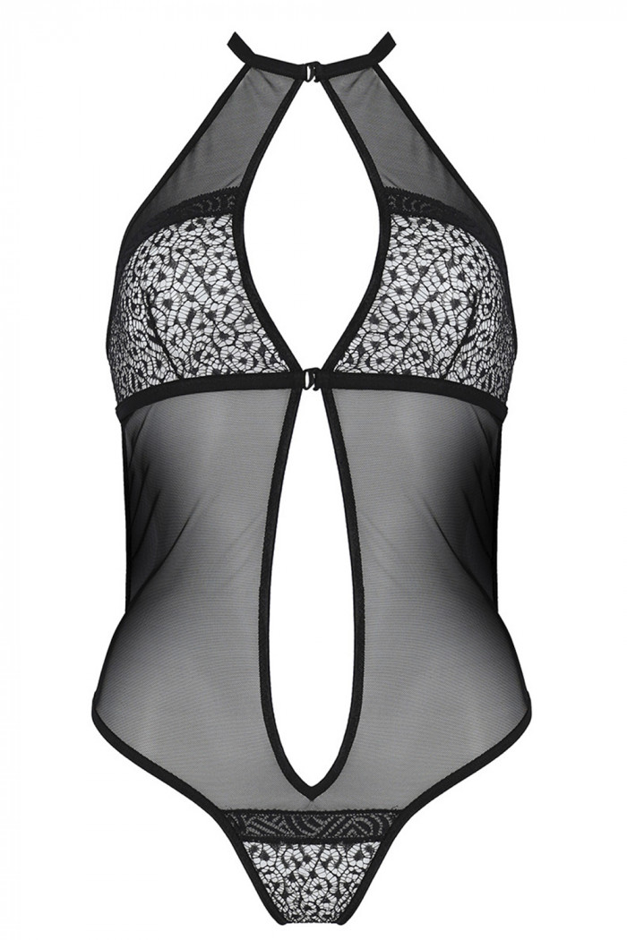 Боди прозрачное с глубоким декольте Passion Satara  — Заказать онлайн с доставкой