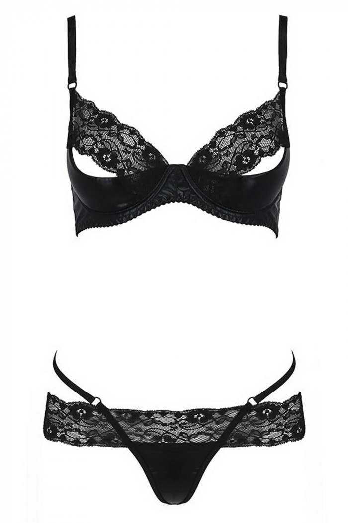 Комплект белья открытый с латексом Passion North set  — Заказать онлайн с доставкой