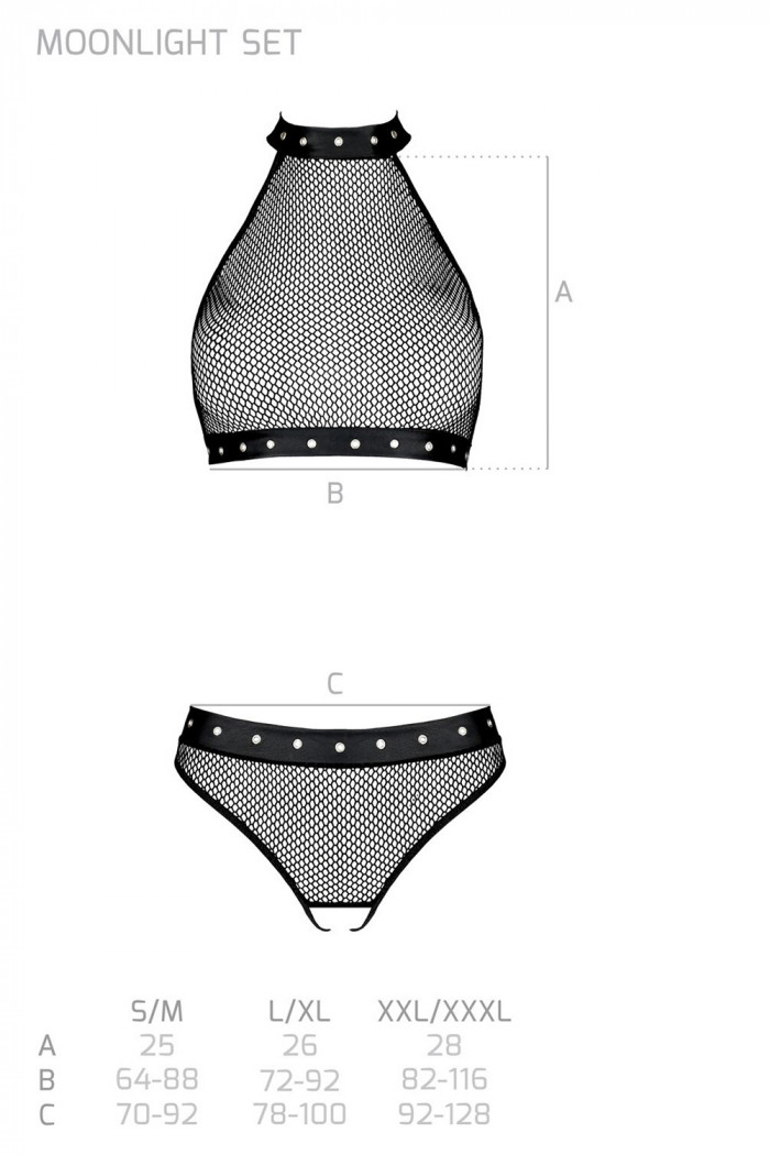 Комплект прозрачный в сетку Passion Moonlight  — Заказать онлайн с доставкой