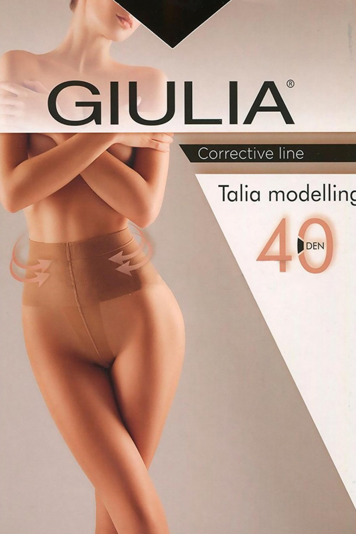 Колготки с утягивающим поясом GIULIA Talia Modelling 40 • Dorin.shop