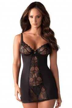 Сорочка з трусиками Obsessive Heartina chemise — Купити в Dorin.shop | Ціна, Фото