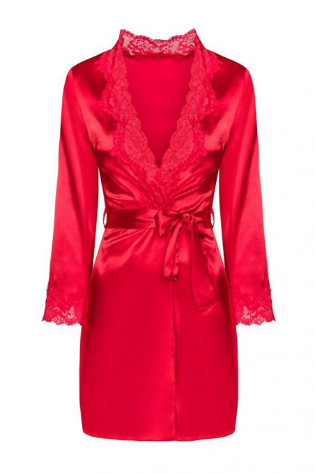Комплект атласный (халат, сорочка и стринги) Livia Corsetti Jacqueline Red  — Заказать онлайн с доставкой