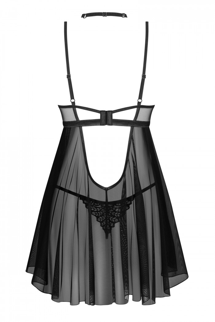 Прозрачный пеньюар с трусиками Obsessive Donarella babydoll  — Заказать онлайн с доставкой