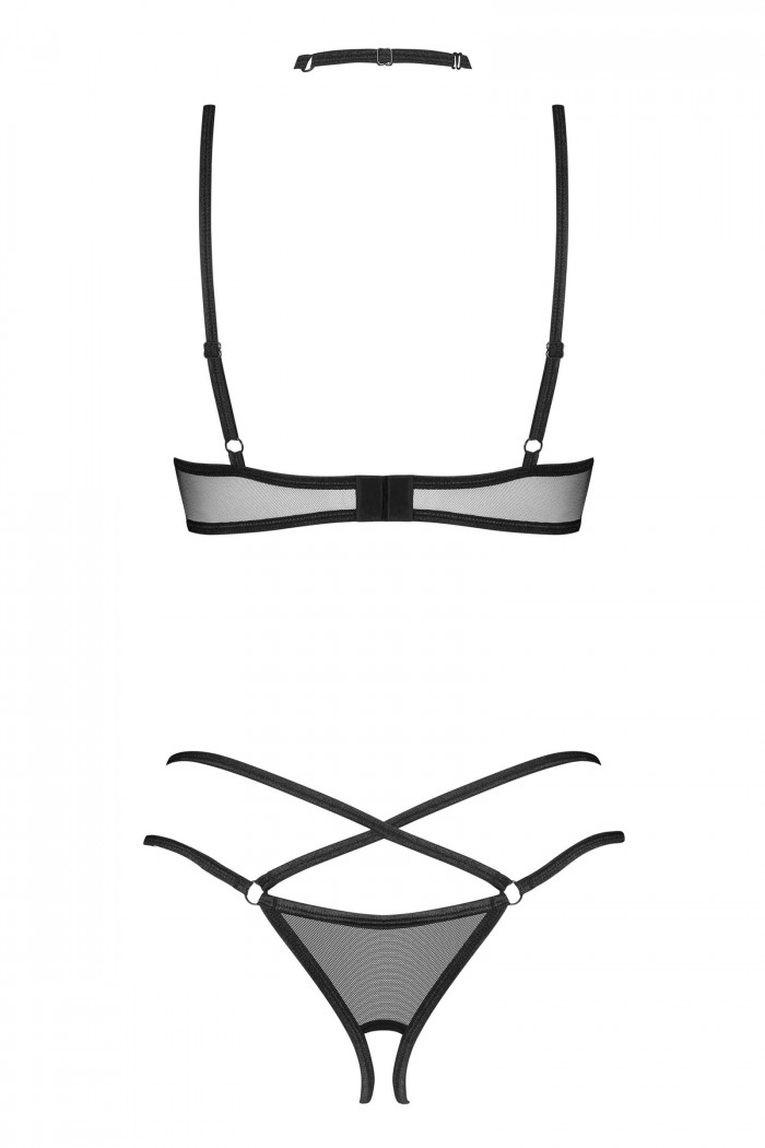 Комплект з відкритим бюстом і трусиками Obsessive Donarella set — Купити в Dorin.shop | Ціна, Фото