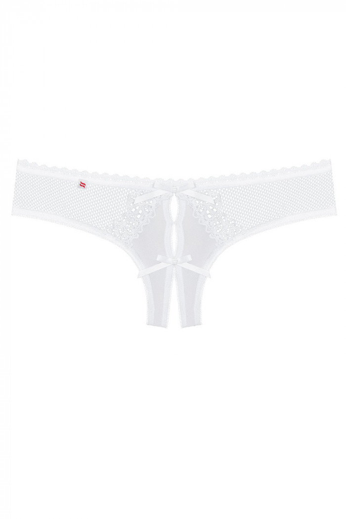 Стринги с вырезом Obsessive Alabastra otwarte  — Заказать онлайн с доставкой