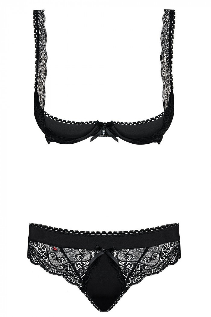 Комплект с открытым бюстом Obsessive Miamor set  — Заказать онлайн с доставкой