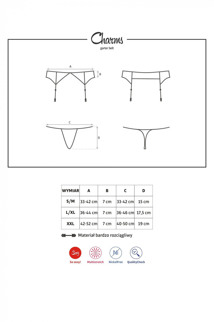 Пояс для чулок Obsessive Charms garter belt  — Заказать онлайн с доставкой