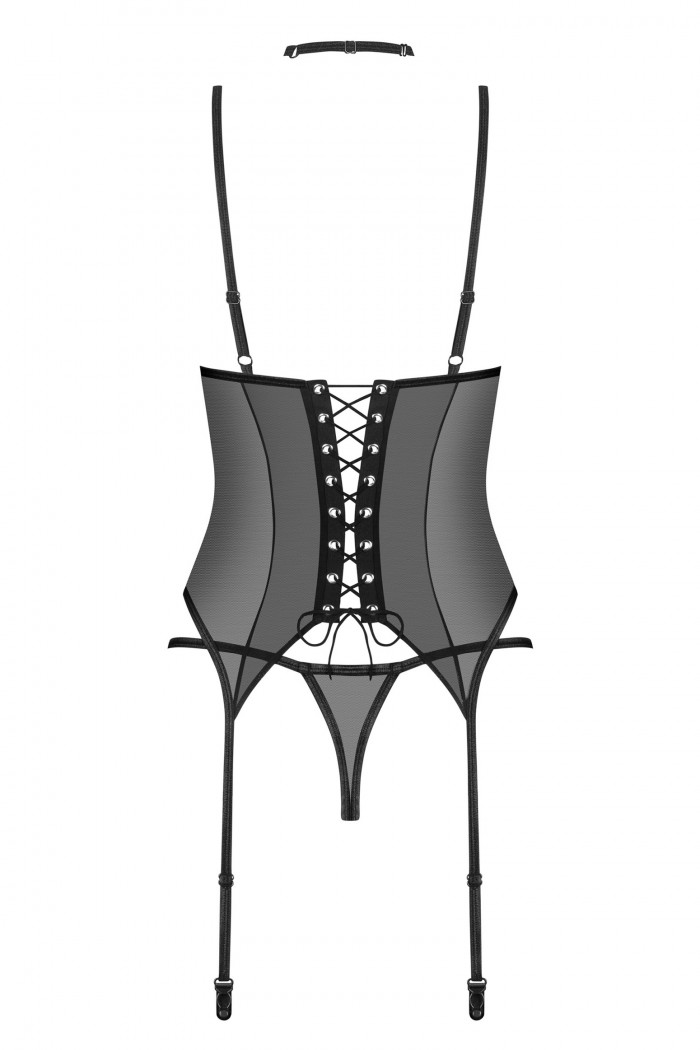 Корсет кружевной с трусиками Obsessive Donarella corset  — Заказать онлайн с доставкой