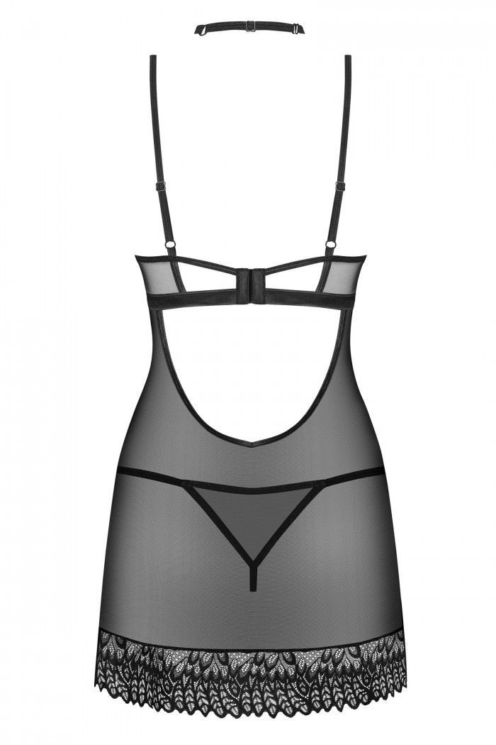 Комбінація прозора з мереживним ліфом Obsessive Donarella chemise — Купити в Dorin.shop | Ціна, Фото