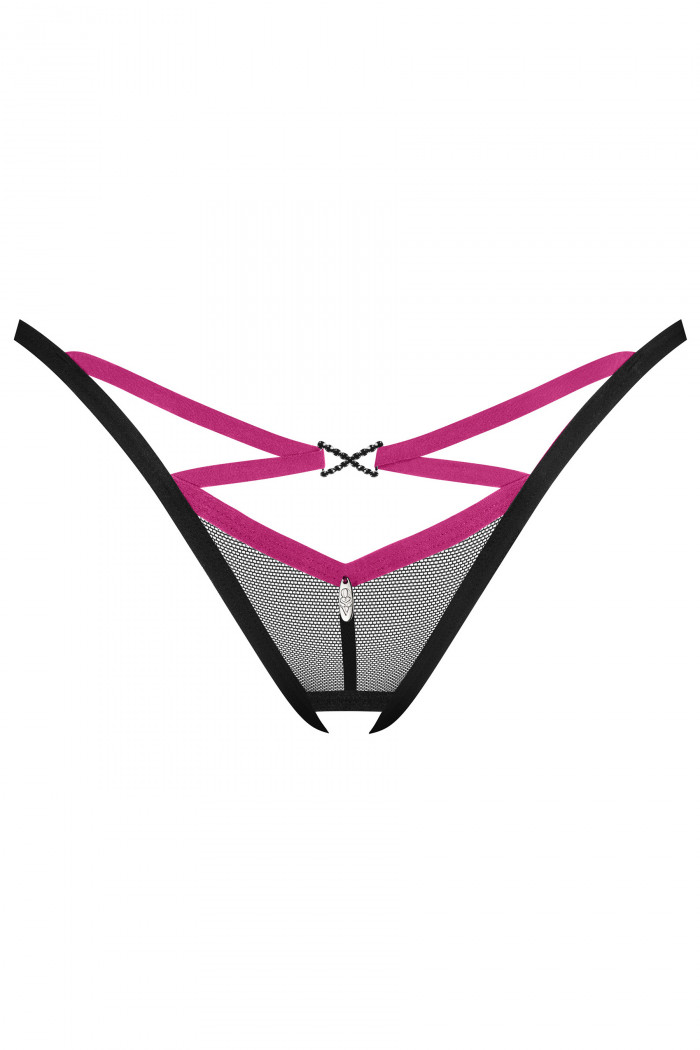 Трусики-стринг с интимным вырезом Obsessive Novenes otwarte  — Заказать онлайн с доставкой