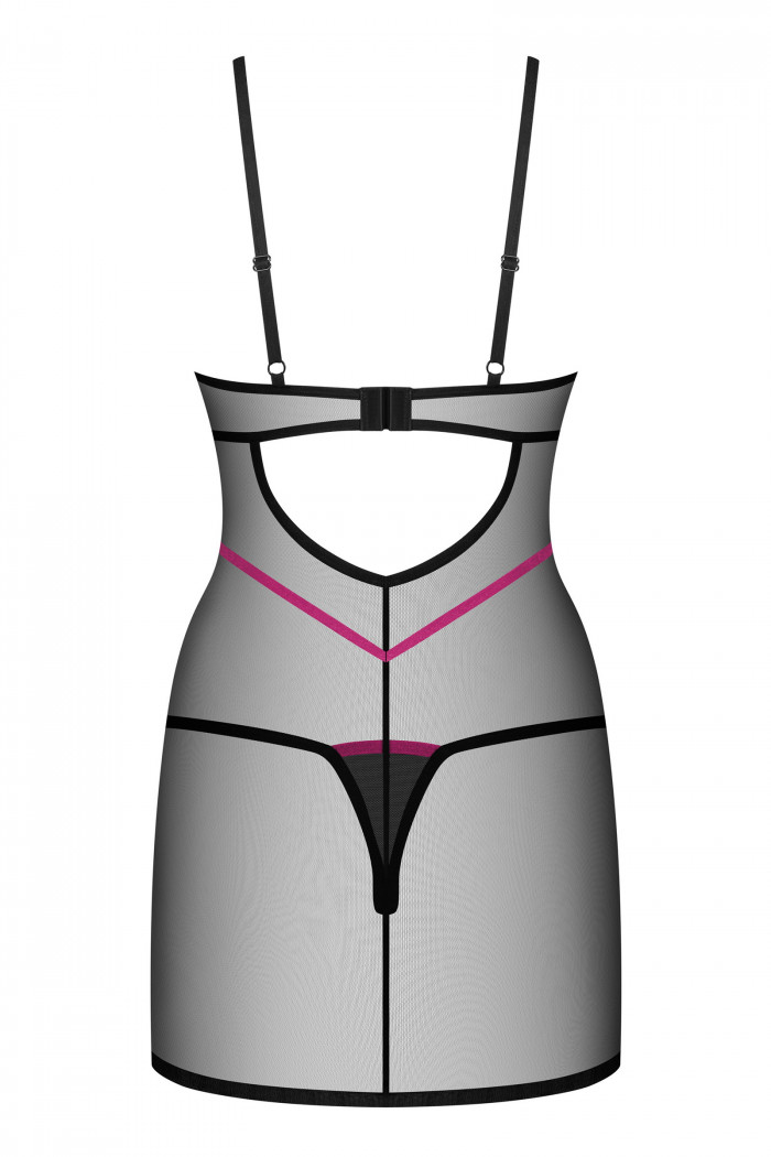 Сорочка прозора з трусиками Obsessive Novenes chemise — Купити в Dorin.shop | Ціна, Фото