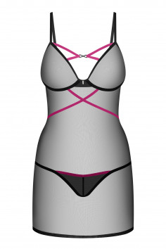 Сорочка прозора з трусиками Obsessive Novenes chemise — Купити в Dorin.shop | Ціна, Фото 2