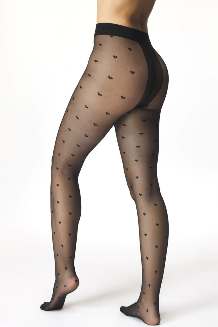 Колготки с узором "сердечки" Gabriella Emily 20 den  — Заказать онлайн с доставкой