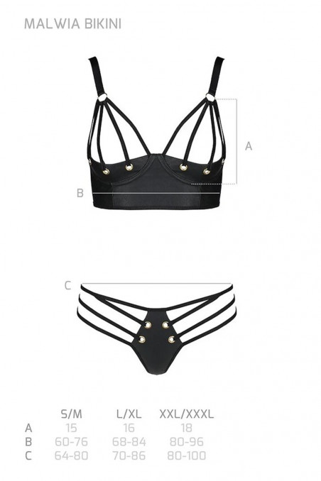 Комплект под кожу с открытым бюстом Passion Malwia bikini  — Заказать онлайн с доставкой