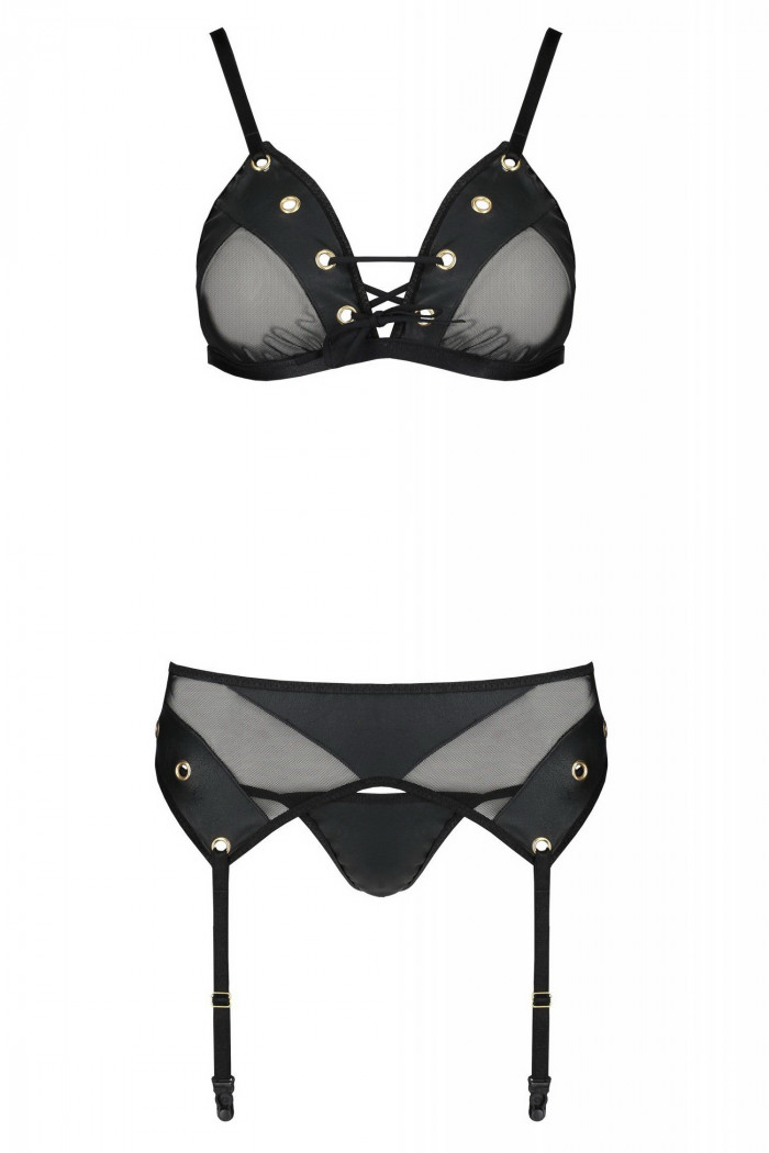 Комплект белья с поясом Passion Nessy set  — Заказать онлайн с доставкой