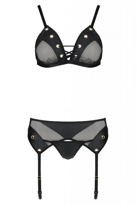 Комплект белья с поясом Passion Nessy set  — Заказать онлайн с доставкой