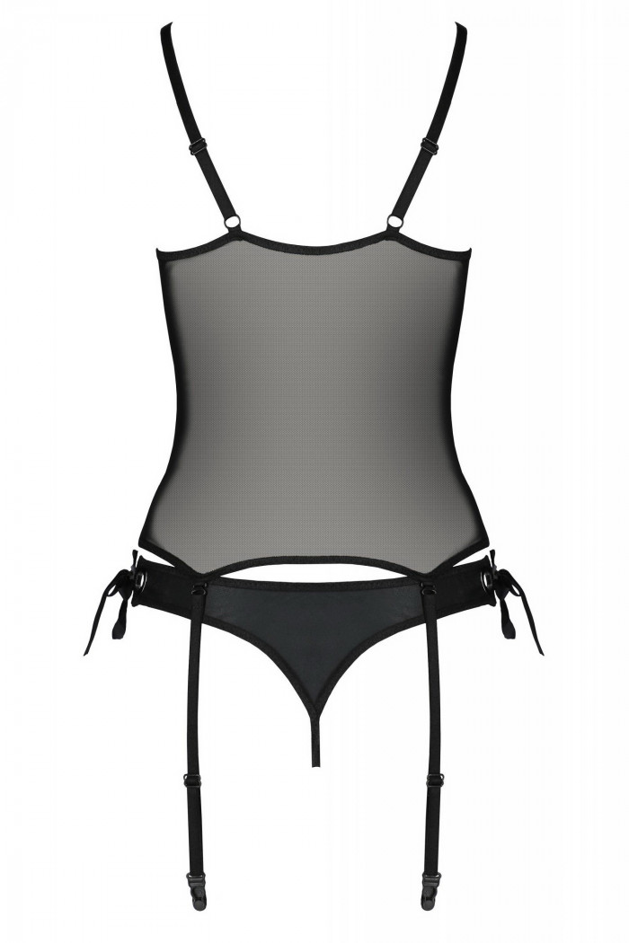 Корсет прозрачный с открытыми трусиками Passion Nessy corset  — Заказать онлайн с доставкой