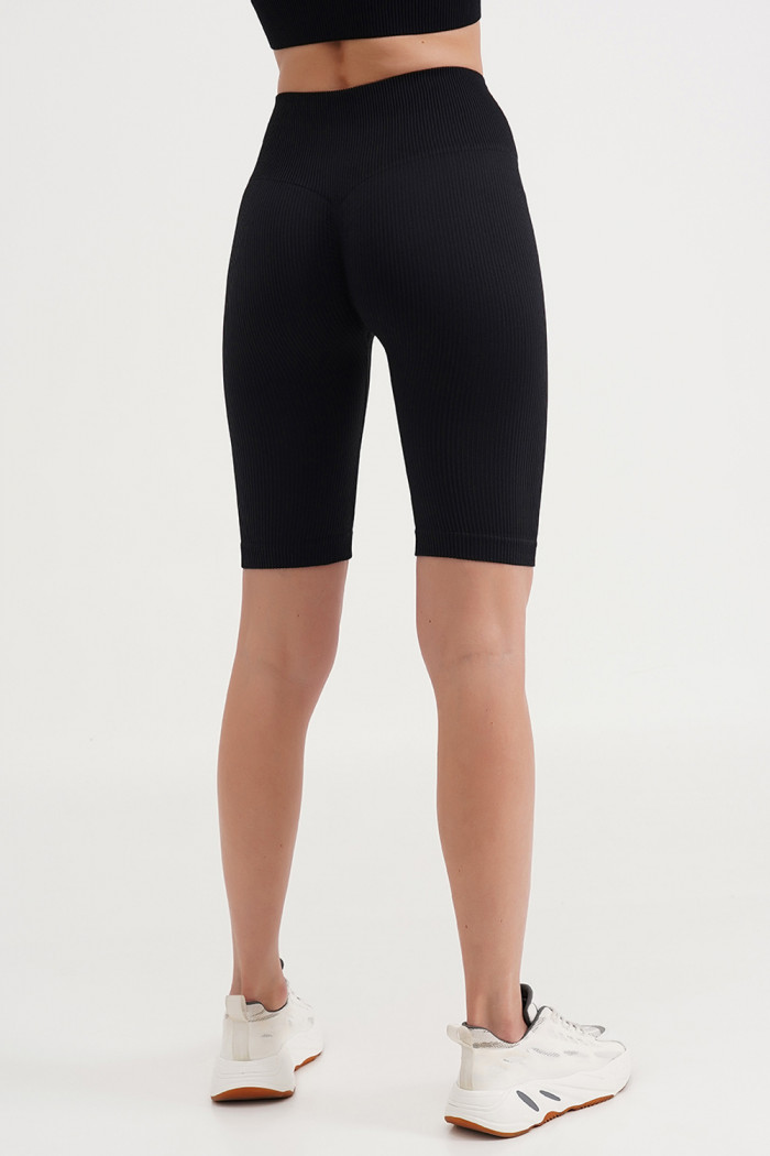 Шорты-велосипедки бесшовные в рубчик GIULIA TRACKS RIB SHAPE  — Заказать онлайн с доставкой