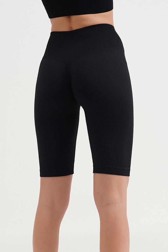 Шорты-велосипедки бесшовные в рубчик GIULIA TRACKS RIB SHAPE  — Заказать онлайн с доставкой