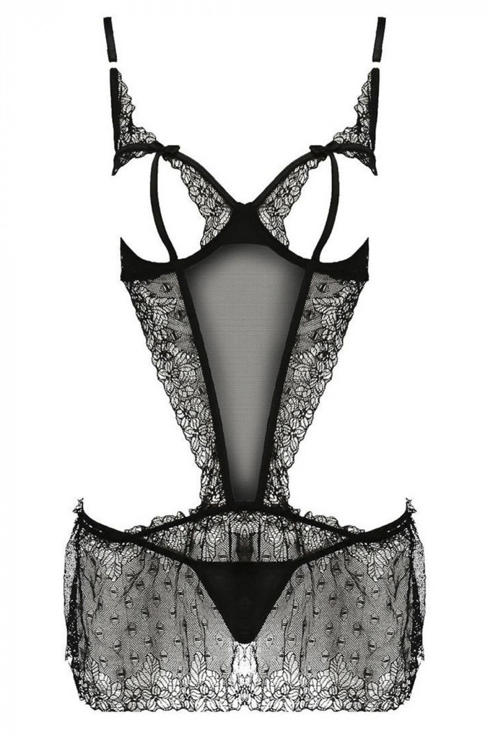 Сорочка кружевная открытая Passion Esmeralda chemise  — Заказать онлайн с доставкой