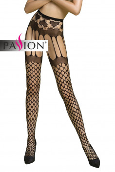 Панчохи з поясом в крупну сітку Passion ECO S009 — Купити в Dorin.shop | Ціна, Фото
