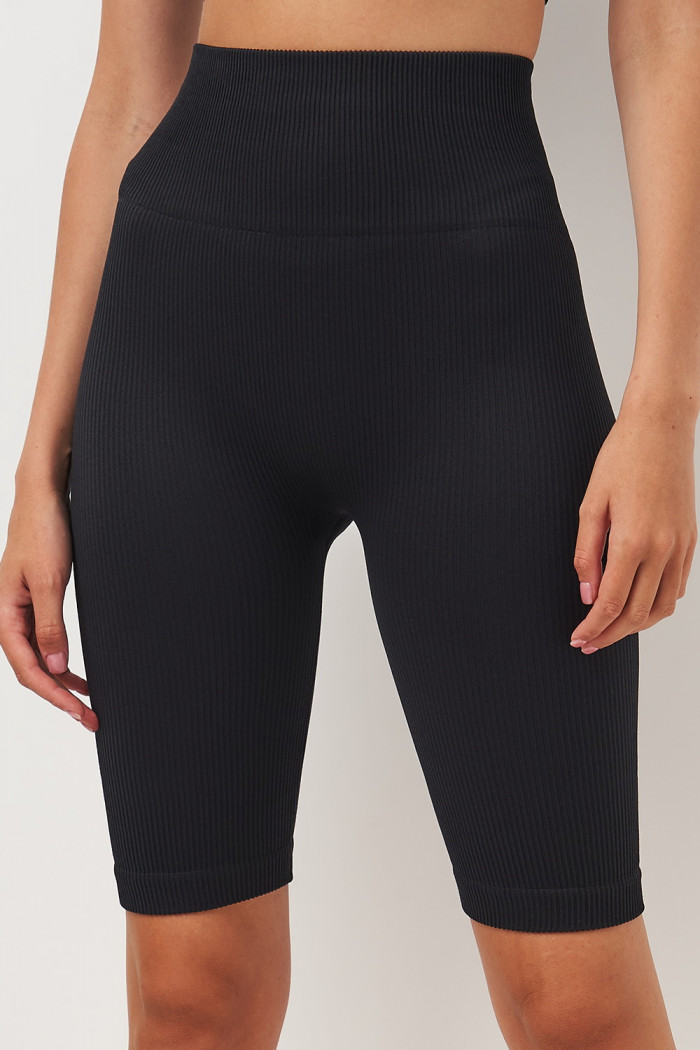 Шорты-велосипедки бесшовные в рубчик GIULIA TRACKS RIB SHAPE  — Заказать онлайн с доставкой