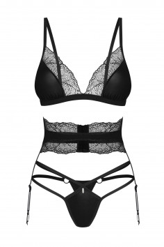 Комплект белья - бюст, трусики, пояс Obsessive Lobellis set  — Заказать онлайн с доставкой 2