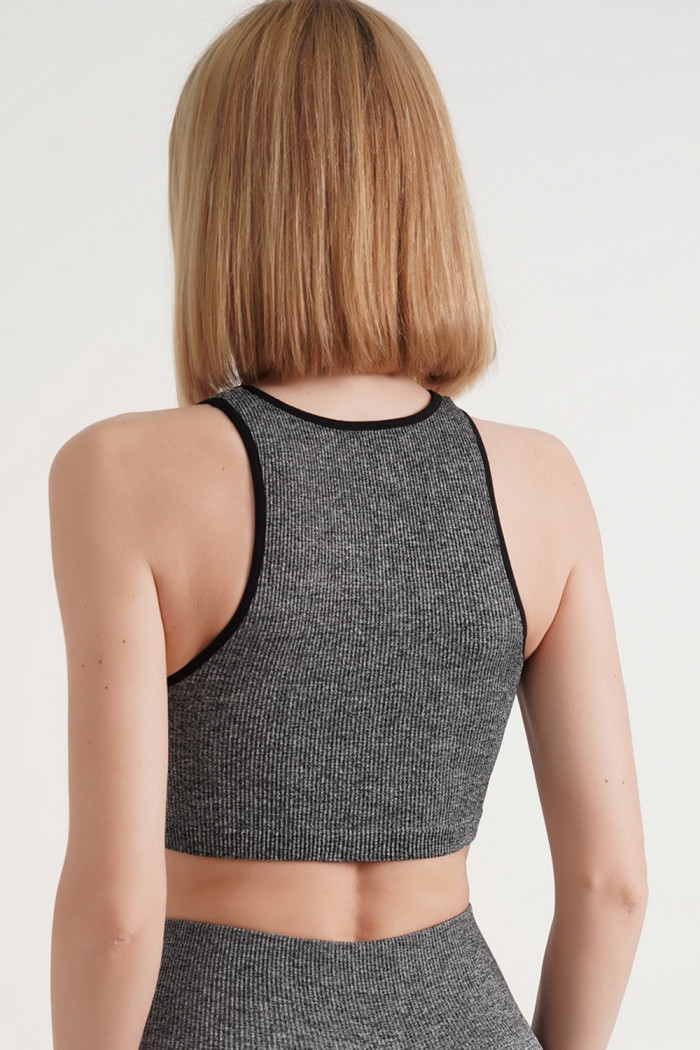 Топ безшовний в рубчик GIULIA Halter Rib MELANGE — Купити в Dorin.shop | Ціна, Фото