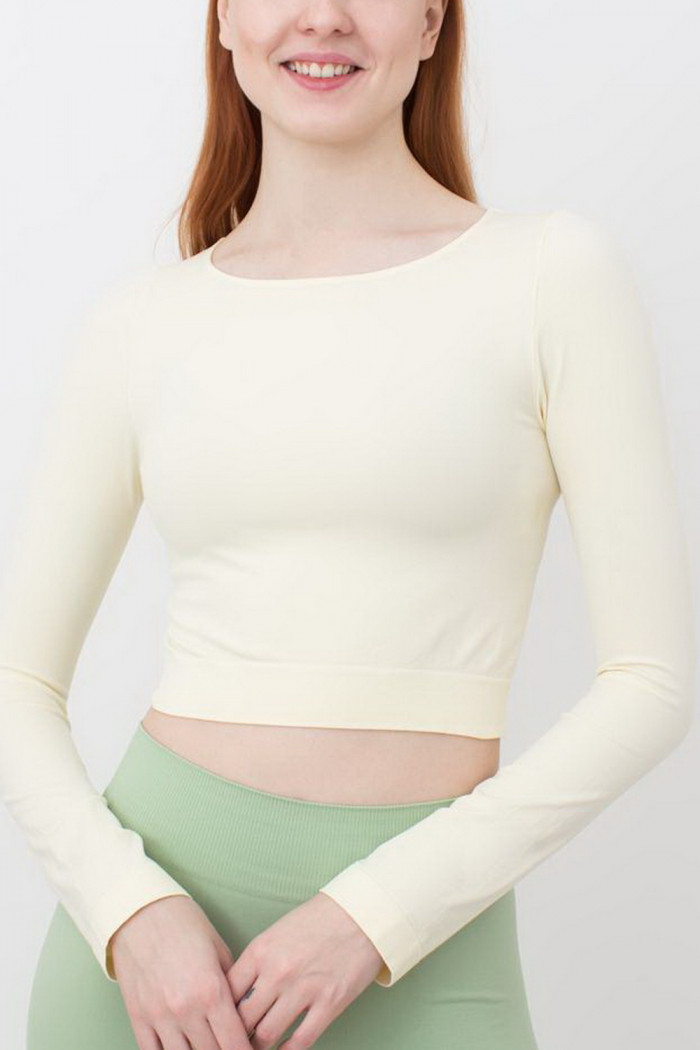 Кроп-топ з довгими рукавами DORIN CROP TOP ARCTIC WOLF — Купити в Dorin.shop | Ціна, Фото