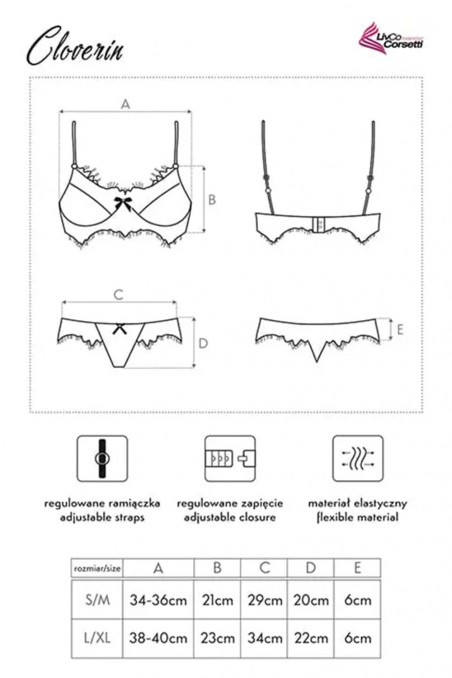Комплект белья кружевной - бюст и трусики Livia Corsetti Cloverin  — Заказать онлайн с доставкой