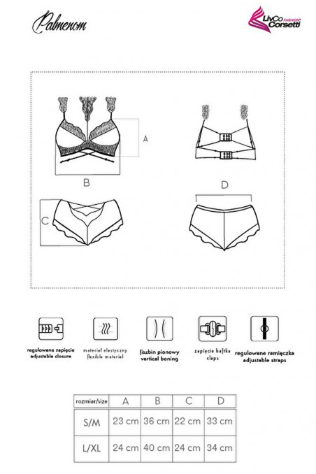 Комплект белья с ремешками Livia Corsetti Palmenom  — Заказать онлайн с доставкой