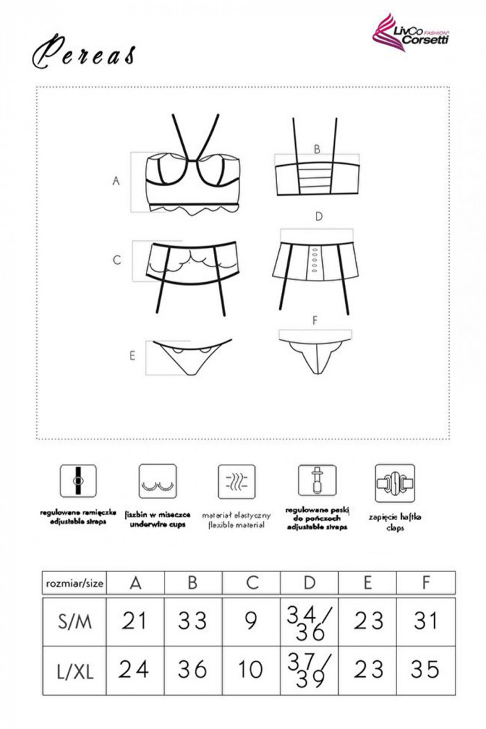 Комплект кружевной с поясом Livia Corsetti Pereas  — Заказать онлайн с доставкой