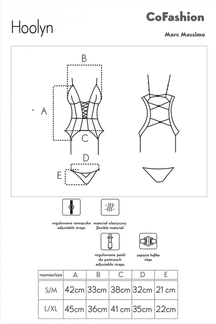 Оригинальный корсет прозрачный с трусиками Cofashion Hoolyn  — Заказать онлайн с доставкой