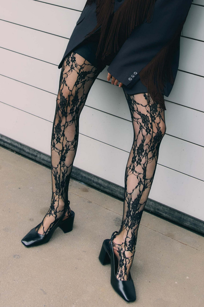 Колготки кружевные с цветочным принтом FIORE Donatella I5000  — Заказать онлайн с доставкой