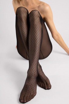 Колготки тюль в крапочку зі швом FIORE Patrizia I5001 — Купити в Dorin.shop | Ціна, Фото 2
