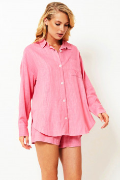 Комплект жіночий з льоном - сорочка та шорти ARUELLE Pippa set short — Купити в Dorin.shop | Ціна, Фото 2