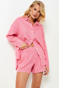 Комплект жіночий з льоном - сорочка та шорти ARUELLE Pippa set short — Купити в Dorin.shop | Ціна, Фото