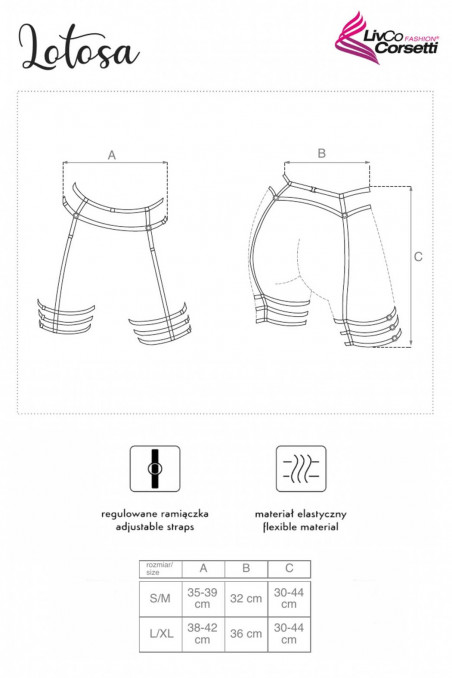Пояс-портупея з гартерами-підв'язками Livia Corsetti Lotosa — Купити в Dorin.shop | Ціна, Фото