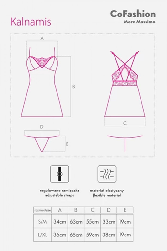 Комбинация атласная с трусиками Cofashion Kalnamis  — Заказать онлайн с доставкой
