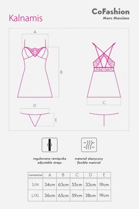 Комбинация атласная с трусиками Cofashion Kalnamis  — Заказать онлайн с доставкой