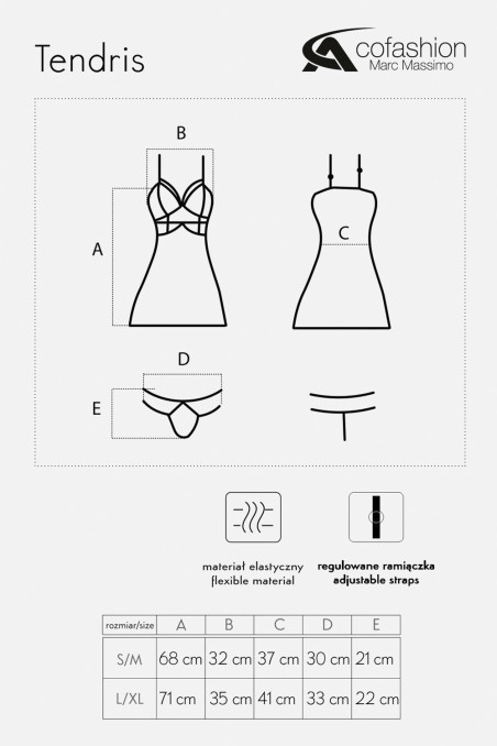 Оригинальная ночная сорочка с трусиками Cofashion Tendris  — Заказать онлайн с доставкой