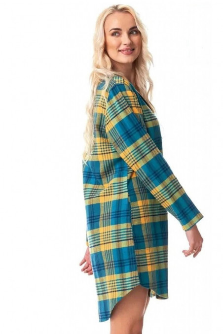 Платье-рубашка фланелевая в клетку Key LND 407 B23  — Заказать онлайн с доставкой