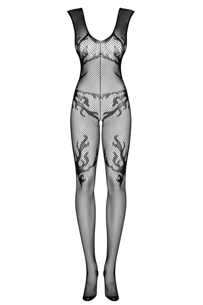 Комбинезон-сетка с вырезом Obsessive F241  — Заказать онлайн с доставкой