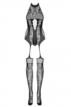 Боді-комбінезон з вирізом і панчохами Obsessive F240 — Купити в Dorin.shop | Ціна, Фото 2